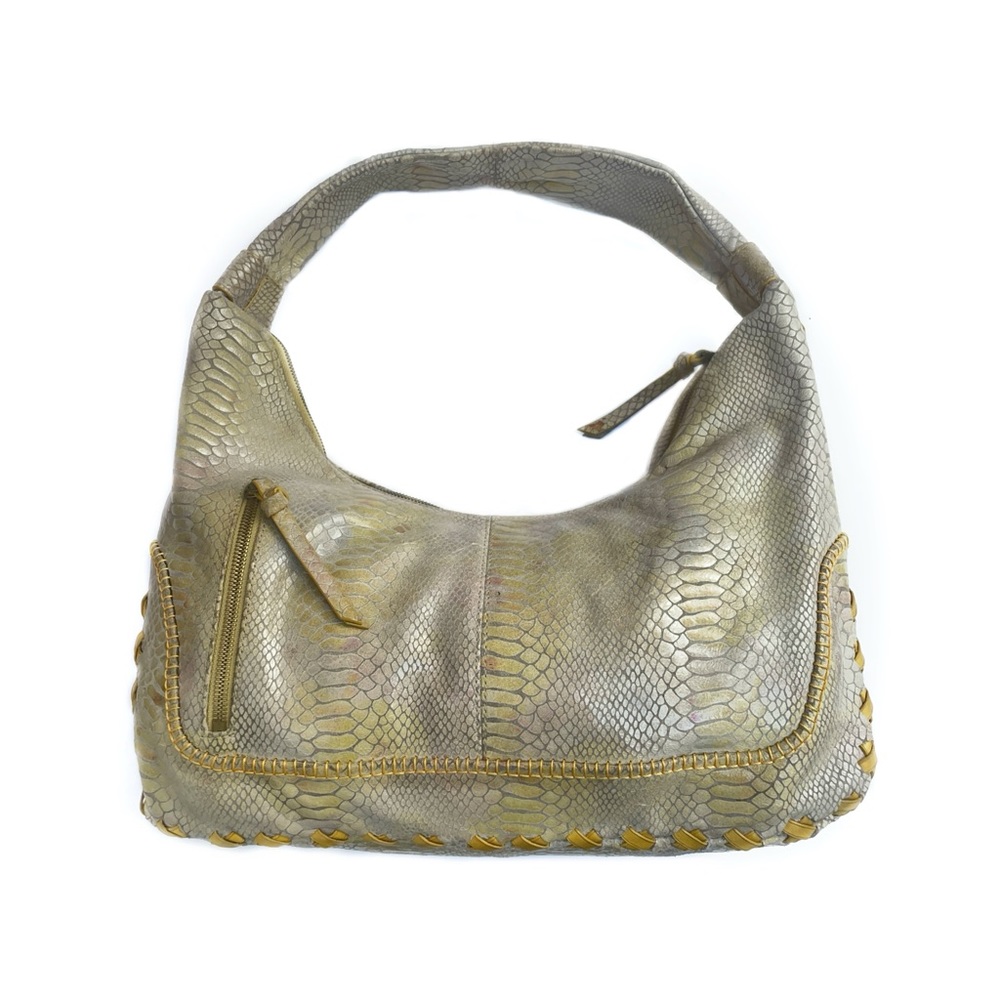 Vintage Hobo SHOULDER bag leather SNAKESKIN PASTEL RAINBOW python reptile